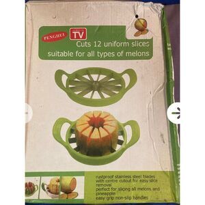 Penghui TV Melon Slicer 12 Uniform Cuts Stainless Steel Blades‎ Non-Slip Handles